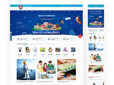 Real Project - Design E-commerce Estrela Brinquedos design ecommerce estrela brinquedos falcon figma icon kids mobile online store toys ui ux woocommerce