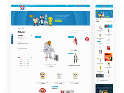 Real Project - Design Product Page E-commerce Estrela Brinquedos banner category page components design ecommerce icon kids mobile online store toys ui ux website woocommerce