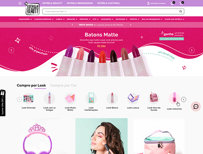 E-commerce Design Estrela Beauty app ecommerce banner beauty concept design ecommerce estrela beauty figma icon illustration make online store star style guide ui ux woocommerce