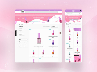 E-commerce Design Estrela Beauty banner beauty design ecommerce estrela estrela beauty figma icon make mobile online store star ui ux