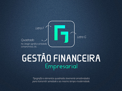Logo Gestão Financeira Empresarial branding finance flat icon letra g letter f logo ux