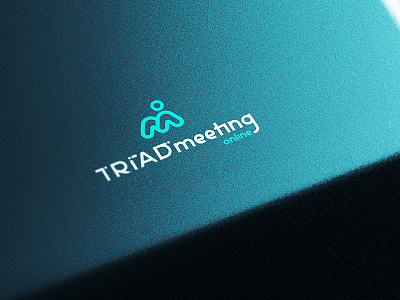 Logo Triad Meeting Online branding icon logo typography vector