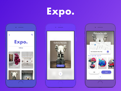 Expo. Concept App blur colors concept app design interface iphone app map ui mobile app mobile interface product purple ui ux