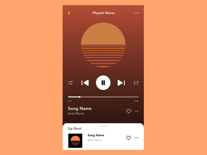 Music Player Mobile Interaction