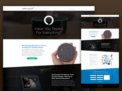 Alexa LP applause design landing page lp marketing one pager website