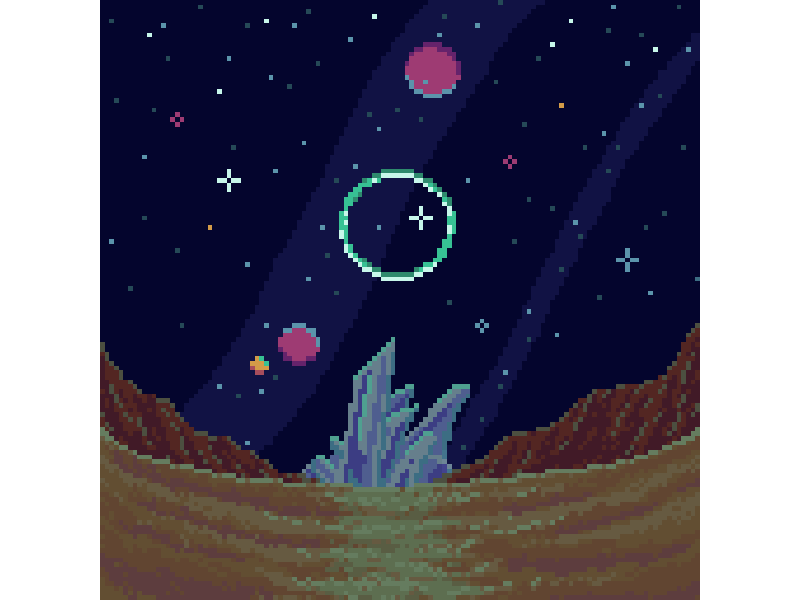 Horse Under the Stars - Pixel Animation