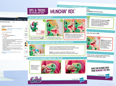 Munchin' Rex Hasbo Guide amazon guide guides hasbro how to instruction instructional instructional design kids layout preschool print toy