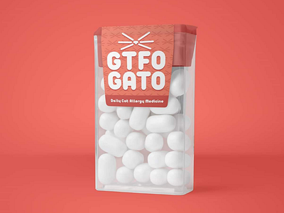 GTFO Gato Allergy Mints branding cats color colorful design logo medicine negative space typography