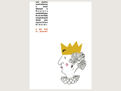 le roi / poster, illustration caricature crown digital drawing drawing illustration king minimalist drawing poster poster design roi