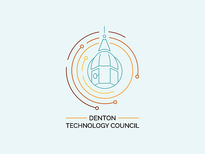 Denton Technology Council Logo branding council courthouse denton logo monoline technology