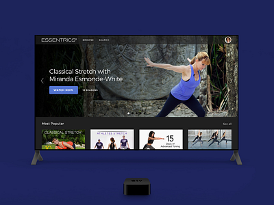 Essentrics | SVOD app app design design fitness app mobile mobile app ui ux