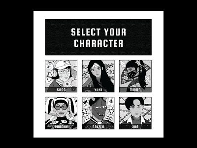 CHARACTER SELECTION art design drawing illuatration illustration rpg vector video game