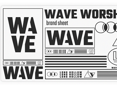 WAVE BRAND SHEET brand identity branding concept icons label pitchdeck type wave