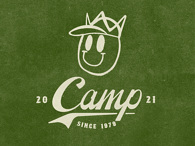 RETRO CAMP apparel bold clean design illustration logo type vector