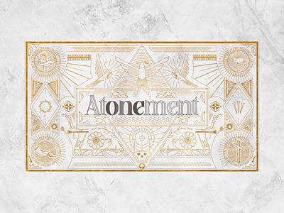 Atonement series graphic church design clean easter illustration line art mono line