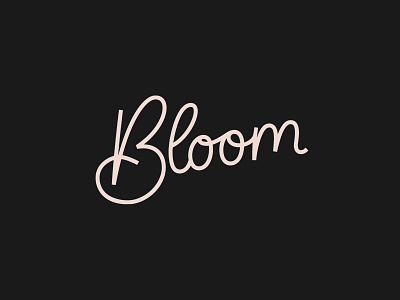 Bloom Hand Lettered Logo