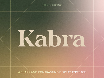 Kabra - A sharp, contrasting serif typeface font serif type type design typeface typography