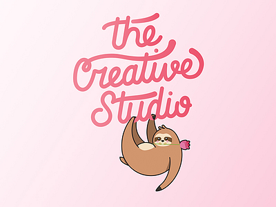 February Studio Sloth character hand lettering illustration sloth typography