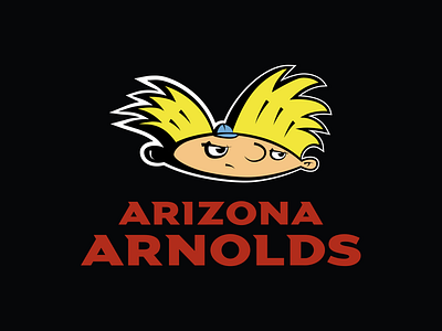Arizona Arnolds cardinals football hey arnold illustration logo