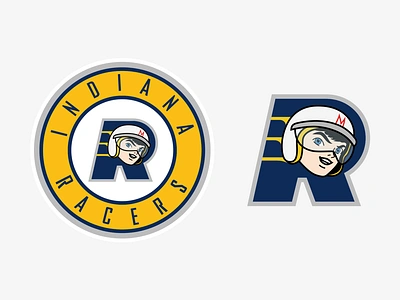 Indiana Racers basketball cartoons logo nba pacers speed racer