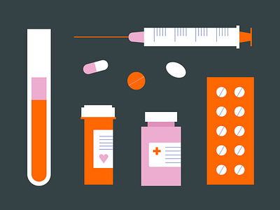 Medical Kit colours covid19 illustraion medical vaccine vector