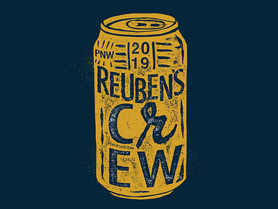 Reuben's Crew beer illustration logo