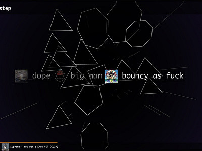 cmd.fm UI application comments html5 minimal music player player shapes terminal user interface visualizer webgl