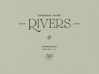 Rivers Organic Wine branding design logo typography