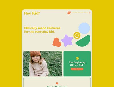 Hey, Kid branding design logo ui web design