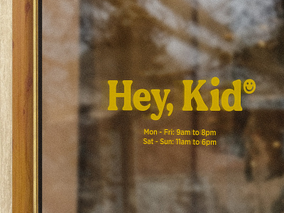 Hey, Kid branding design logo typography