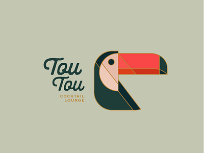 Tou Tou Cocktail Lounge branding design illustration logo