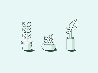 Plant Icons design flat icon illustration