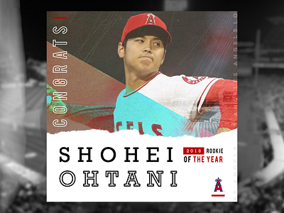 Los Angeles Angles - Social Mockup - 'Rookie of the Year' angels baseball content instagram japan laa mlb rookie roty shohei ohtani social media sports