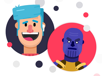 Character Concepts ft Thanos avengers character illustrator thanos vector