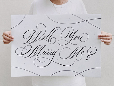 Will You Marry Me - Calligraphy Poster Print