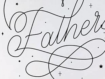 Happy Father's Day illustration lettering type typography