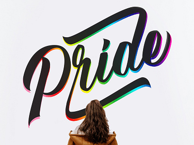 Pride illustration lettering lgbtq pride type typography