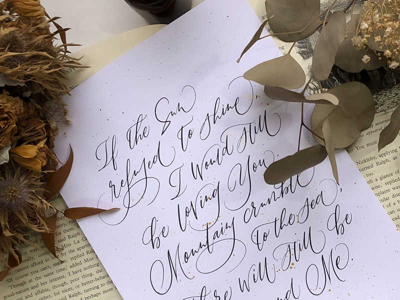 Calligraphy Wedding Commission expressive modern lettering modern calligraphy typography calligraphy