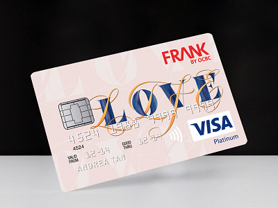 Credit Card Design | BRAVE BY FRANK OCBC X MOX BY INVADE calligraphy credit card design graphic design handlettering lettering lettering art lettering artist love life positivity typography
