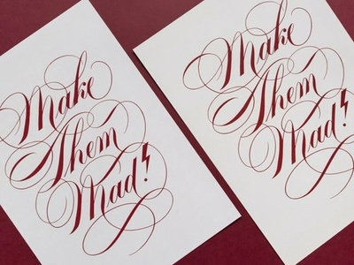Make Them Mad | Lettering Art Print flourishing handlettering typography lettering artist lettering art print art print calligraphy spencerian lettering
