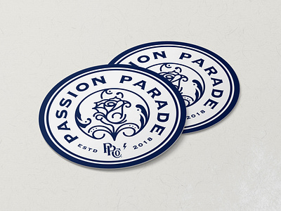 Passion Parade Co. Sticker Design apparel brand identity brand identity design brand message branding design graphics handlettering illustration lettering logo logo design sticker design type typography vintage