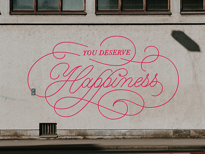 You Deserve Happiness (Mural mock up)