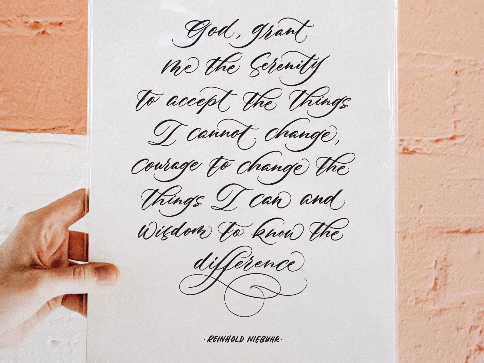 Serenity Prayer Calligraphy Art Print By Leah Chong On Dribbble