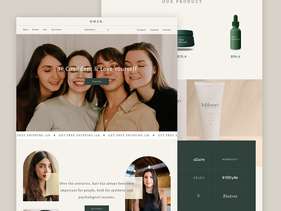 Shopify Skincare E-commerce branding clean design e commerce ecommerce home landing page minimalist shopify ui uiux