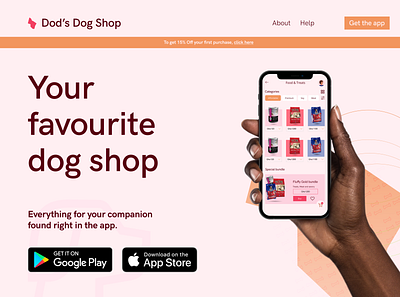 Dod's Dog Shop Hero Page design dog figma figmaafrica minimal ui visual design web design