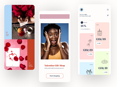 Valentine Gift Shop App UI figmaafrica minimal mobile ui visual design