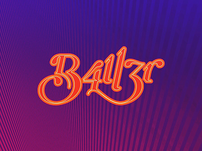 B4ll3r Lettering design graphic design illustrator lettering type typography vector