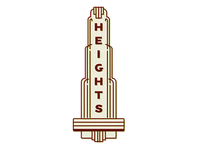 The Heights Theater - Houston, Texas drawing graphic graphic design houston illustration illustrator marquee texas theater