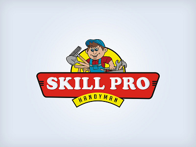 Skill Pro Handyman Logo branding logo logo alphabet logodesign logodesigner logodesigns serviceslogo
