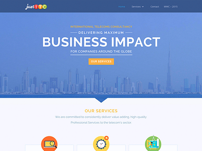 Just Itc Website business contact form flat homepage landing page personal portfolio project responsive telecom website